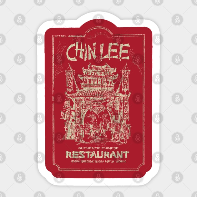 Chin Lee Chinese Restaurant 1930s NYC Sticker by JCD666
